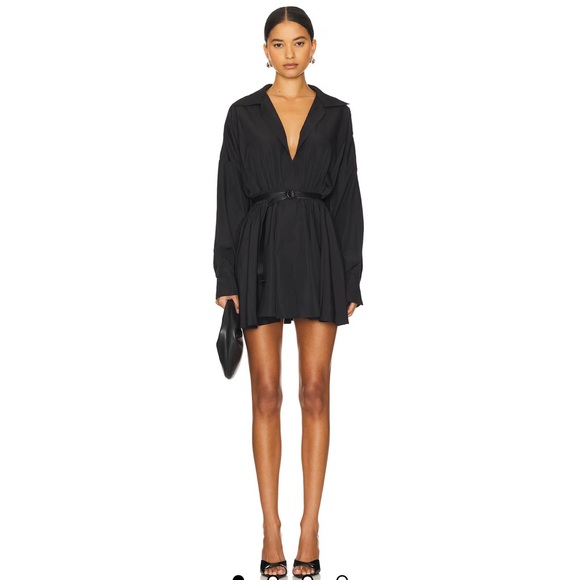Norma Kamali Black Long Sleeve Dress - Picture 1 of 6